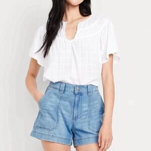 High rise OG chino denim shorts